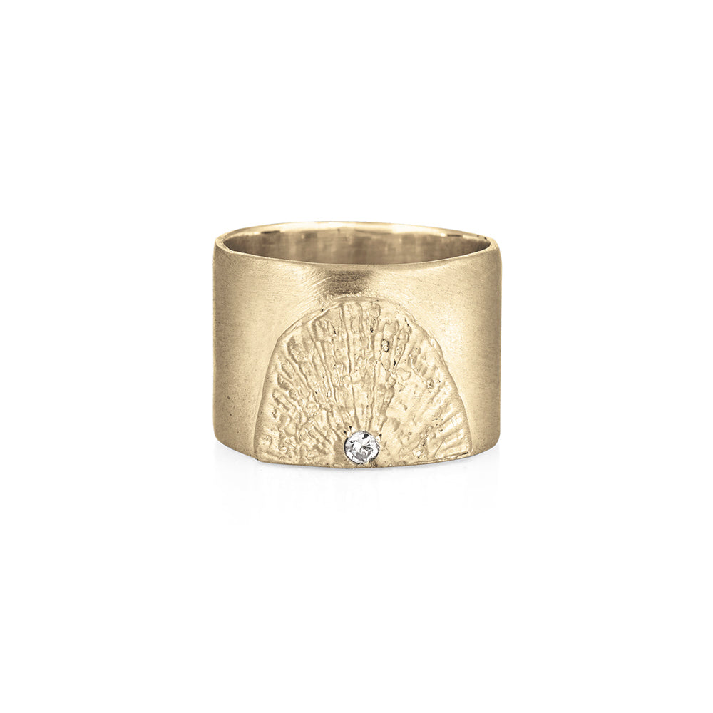 DECO FAN CIGAR BAND RING