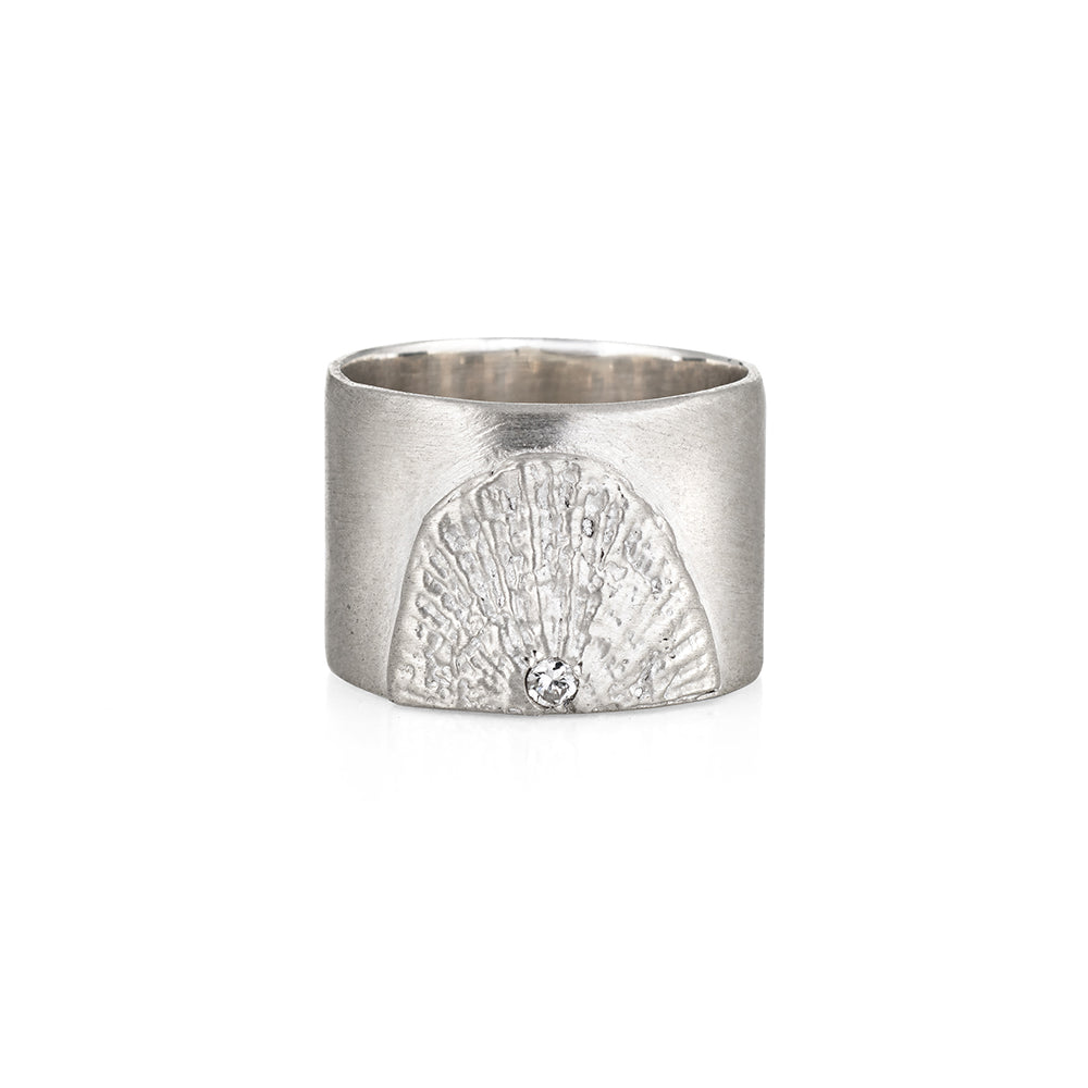 DECO FAN CIGAR BAND RING
