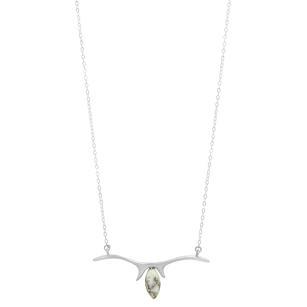 DOUBLE ANTLER NECKLACE