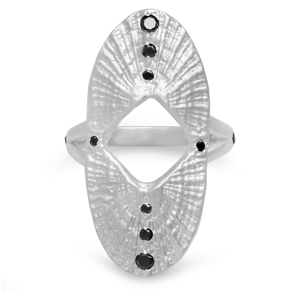DECO SHELL NAVETTE RING