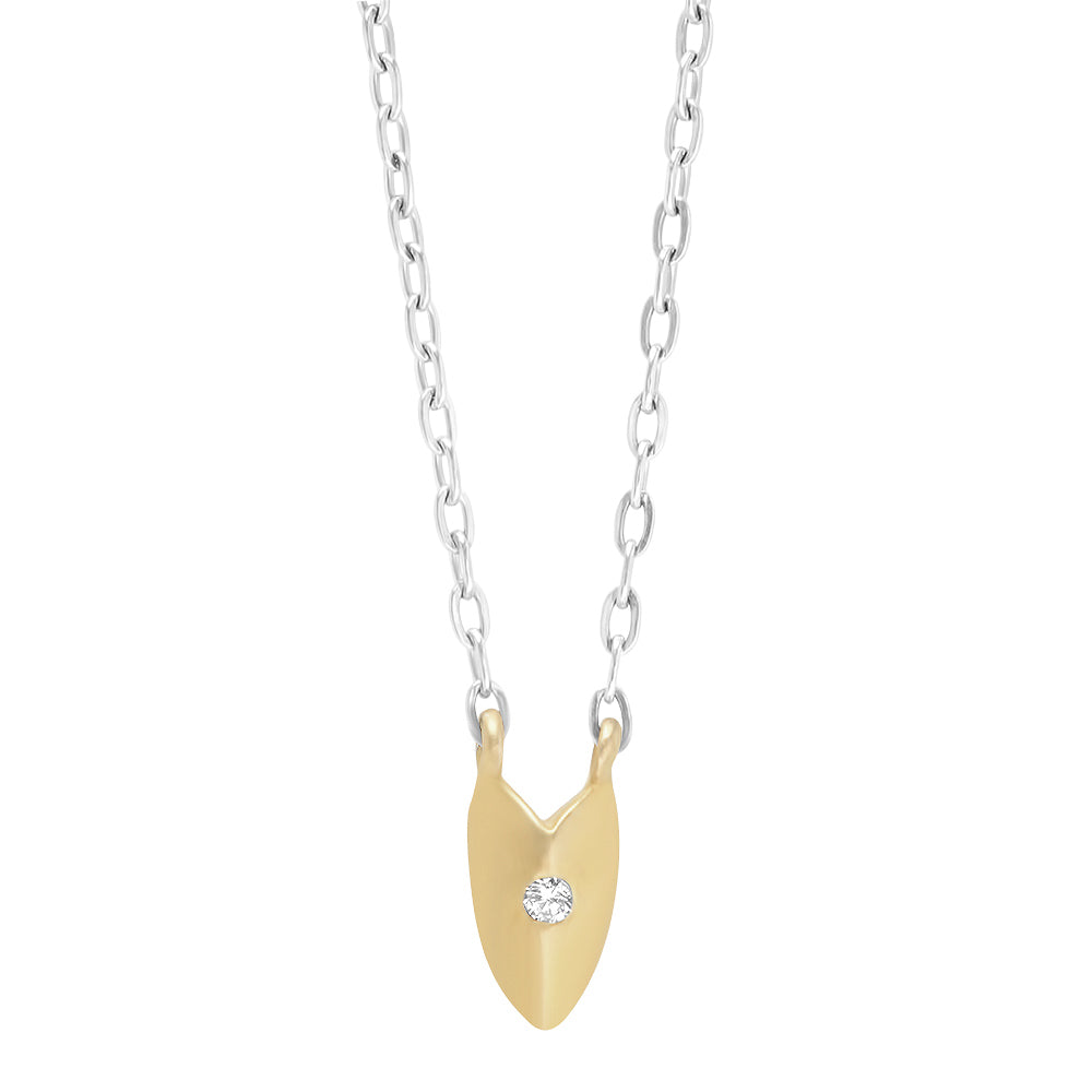 KNIFE EDGE HEART NECKLACE