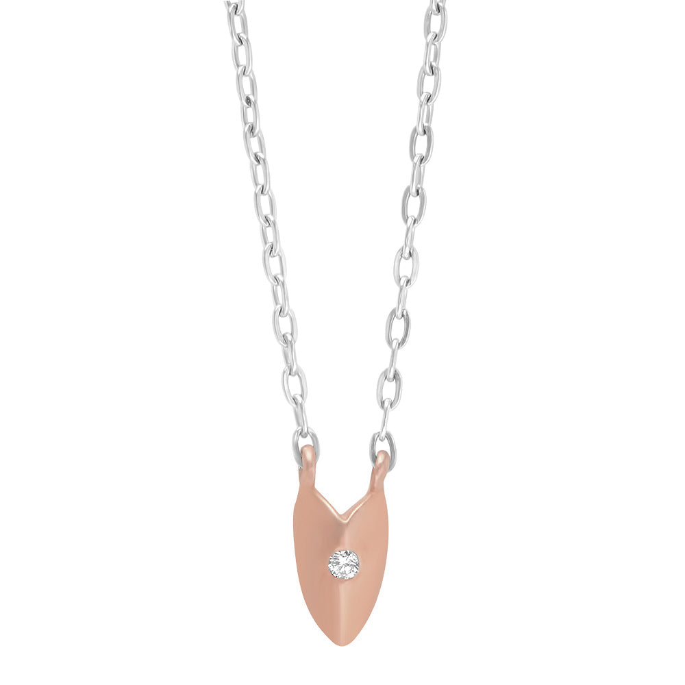 KNIFE EDGE HEART NECKLACE