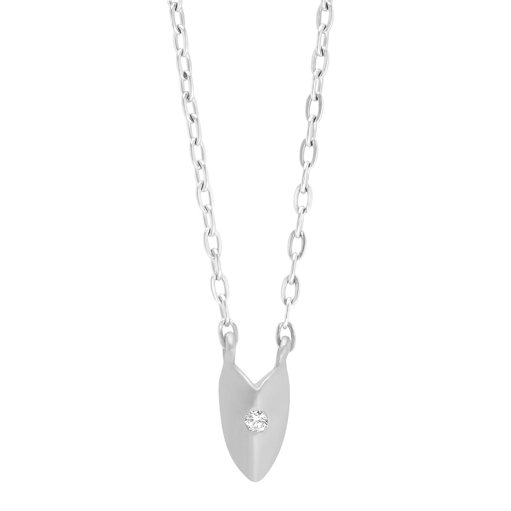 KNIFE EDGE HEART NECKLACE