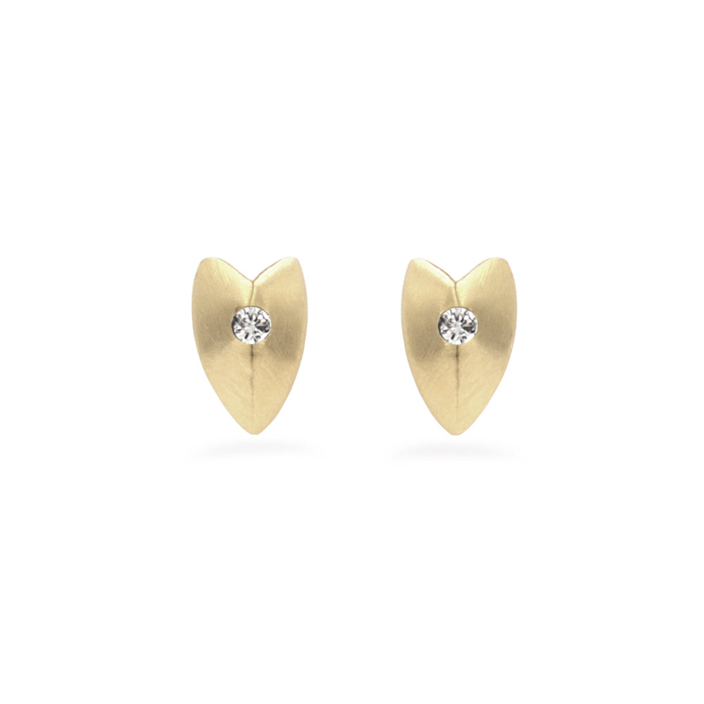 KNIFE EDGE HEART STUDS