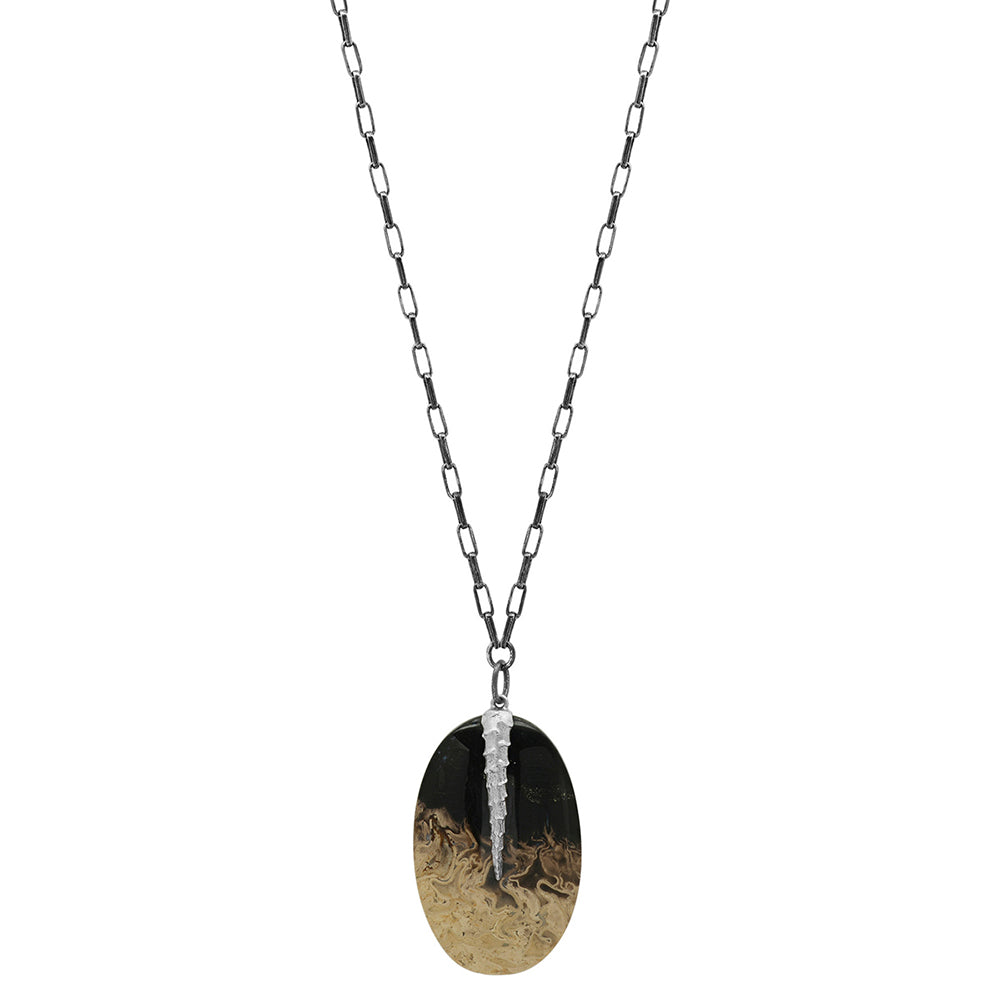 FOSSIL PALM TENDRIL NECKLACE