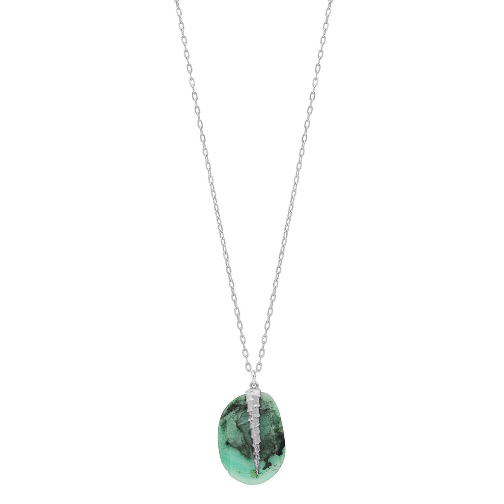 EMERALD SLICE TENDRIL NECKLACE