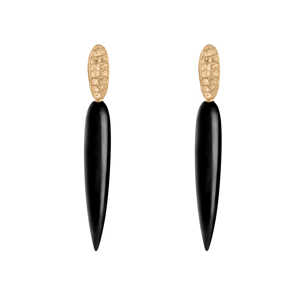 TEXTURED SPIKE DROP EARRINGS