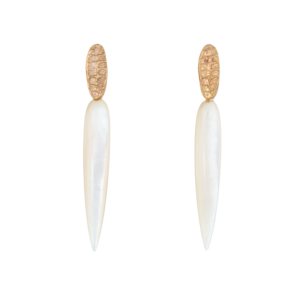 TEXTURED SPIKE DROP EARRINGS