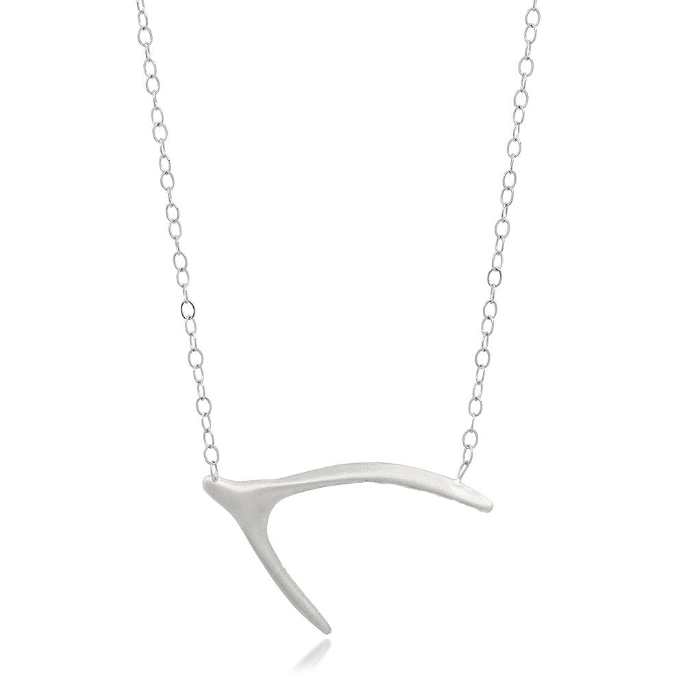 Sterling Silver Wishbone Necklace | Lily Charmed | Wolf & Badger